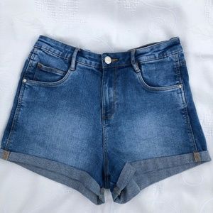 High rise Jean Shorts